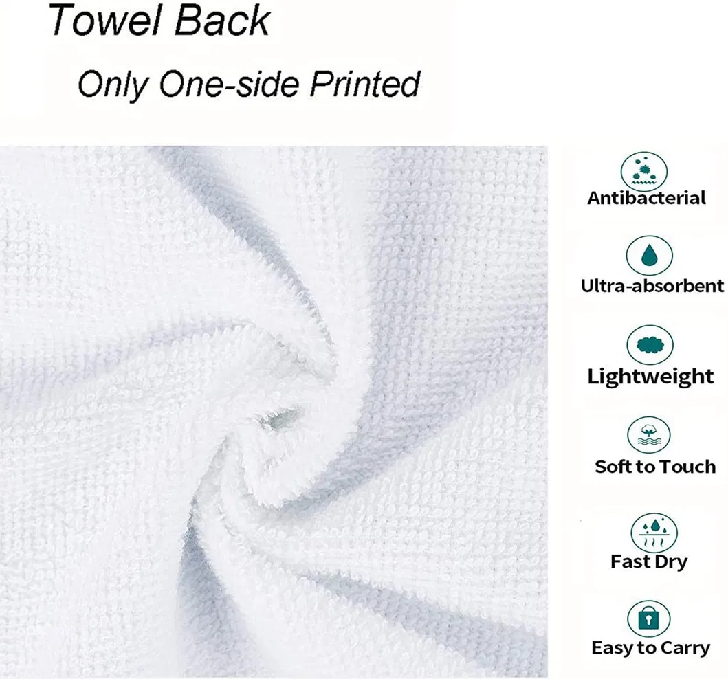 Nautical White Anchor Pattern Soft Luxury Decorative Bath Hand Towelwashcloth, Multipurpose for Bathroom, Hotel, Gym, SPA and Beach