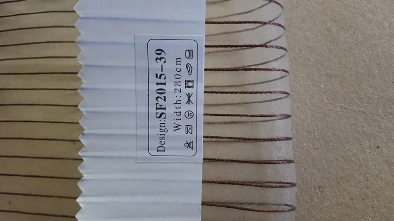 New Popular Project Stripe Cross Organza Sheer Curtain Fabric 008270