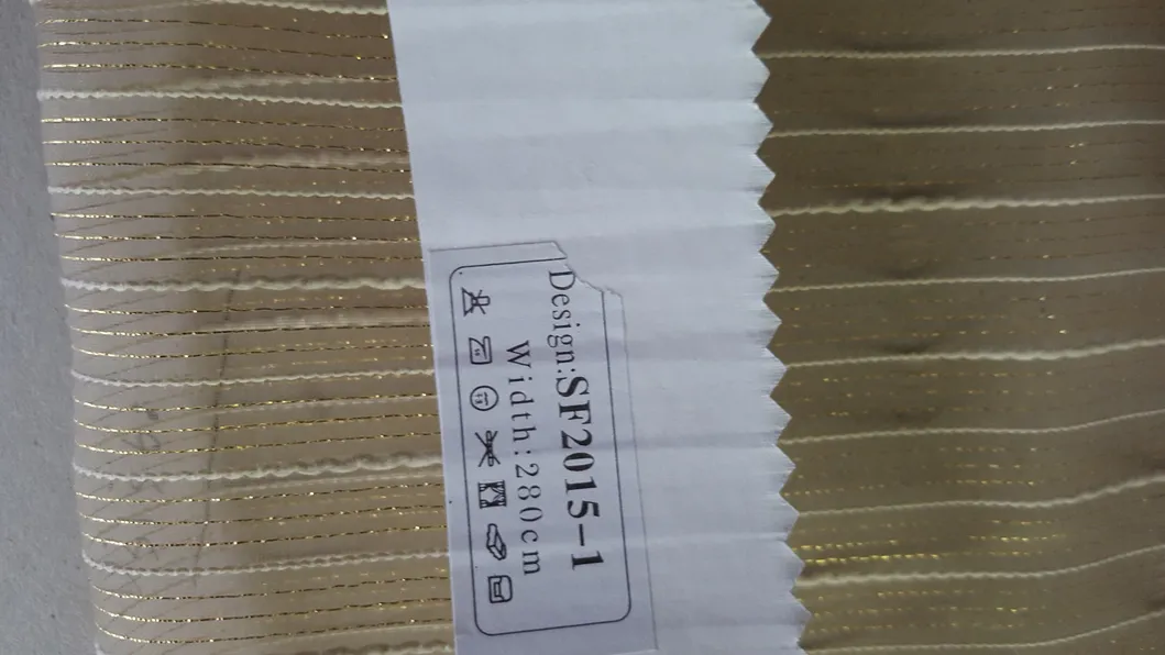 New Popular Project Stripe Organza Sheer Curtain Fabric 00822