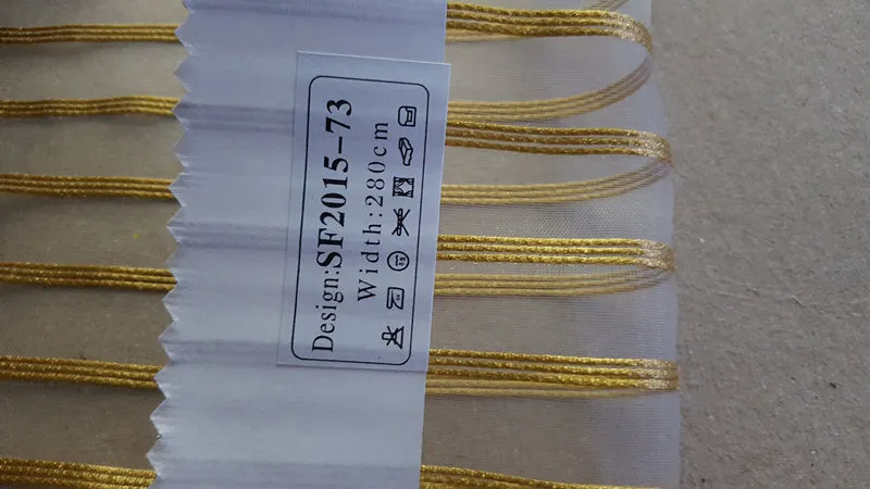 New Popular Project Stripe Organza Sheer Curtain Fabric 00823