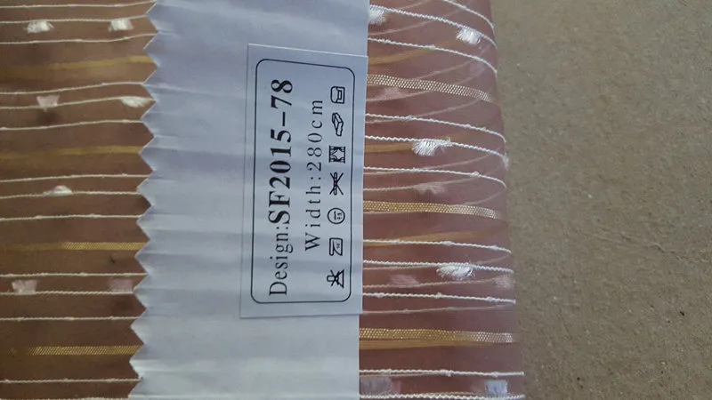 New Popular Project Stripe Organza Sheer Curtain Fabric 00823