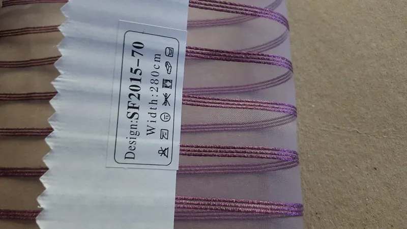 New Popular Project Stripe Organza Sheer Curtain Fabric 00823