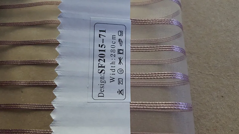 New Popular Project Stripe Organza Sheer Curtain Fabric 00823