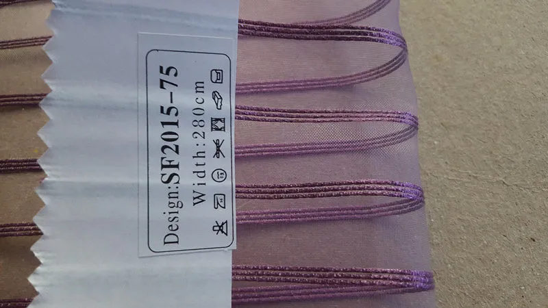 New Popular Project Stripe Organza Sheer Curtain Fabric 00823