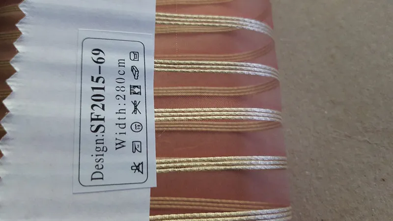 New Popular Project Stripe Organza Sheer Curtain Fabric 00823