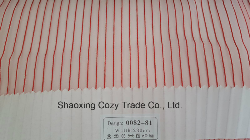 New Popular Project Stripe Organza Voile Sheer Curtain Fabric 008281