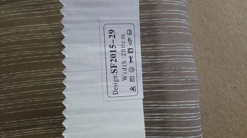 New Popular Project Stripe Organza Voile Sheer Curtain Fabric 008281