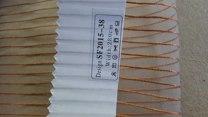 New Popular Project Stripe Organza Voile Sheer Curtain Fabric 008281