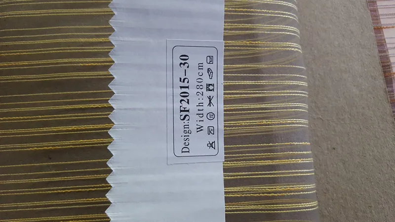 New Popular Project Stripe Organza Voile Sheer Curtain Fabric 008282