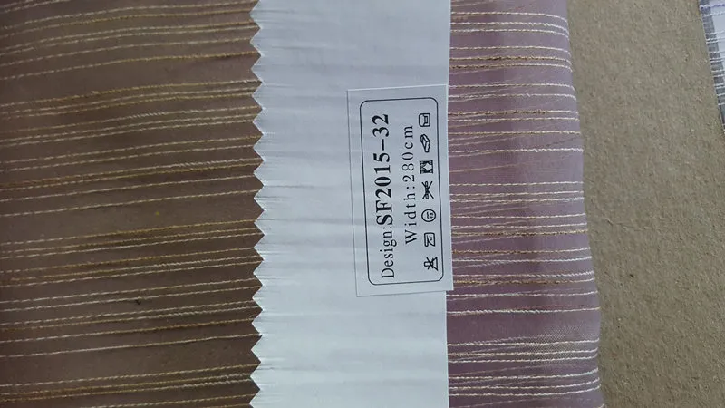 New Popular Project Stripe Organza Voile Sheer Curtain Fabric 008282