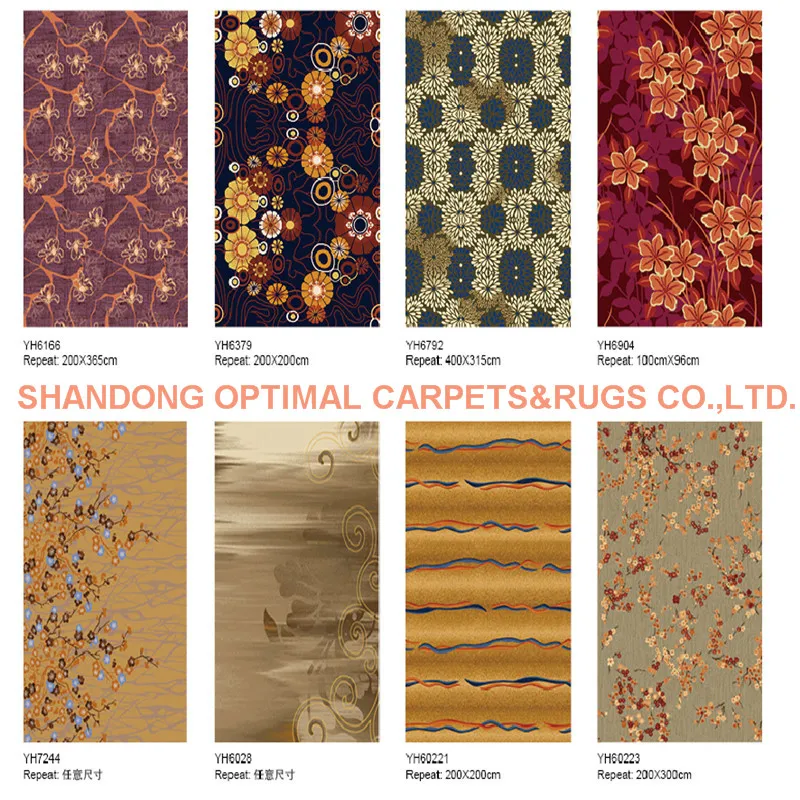New Printed Nylon Banquet Wall to Wall Decorative Modern Carpet