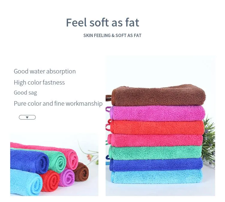 No Hair Loss Brown Kirtchen Cleaning Coral Fleece Towel