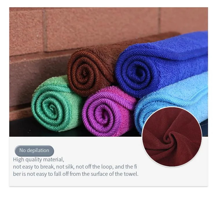 No Hair Loss Brown Kirtchen Cleaning Coral Fleece Towel