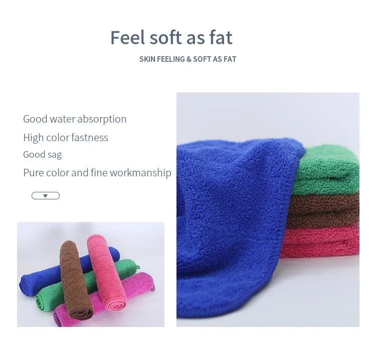 No Hair Loss Brown Kirtchen Cleaning Coral Fleece Towel