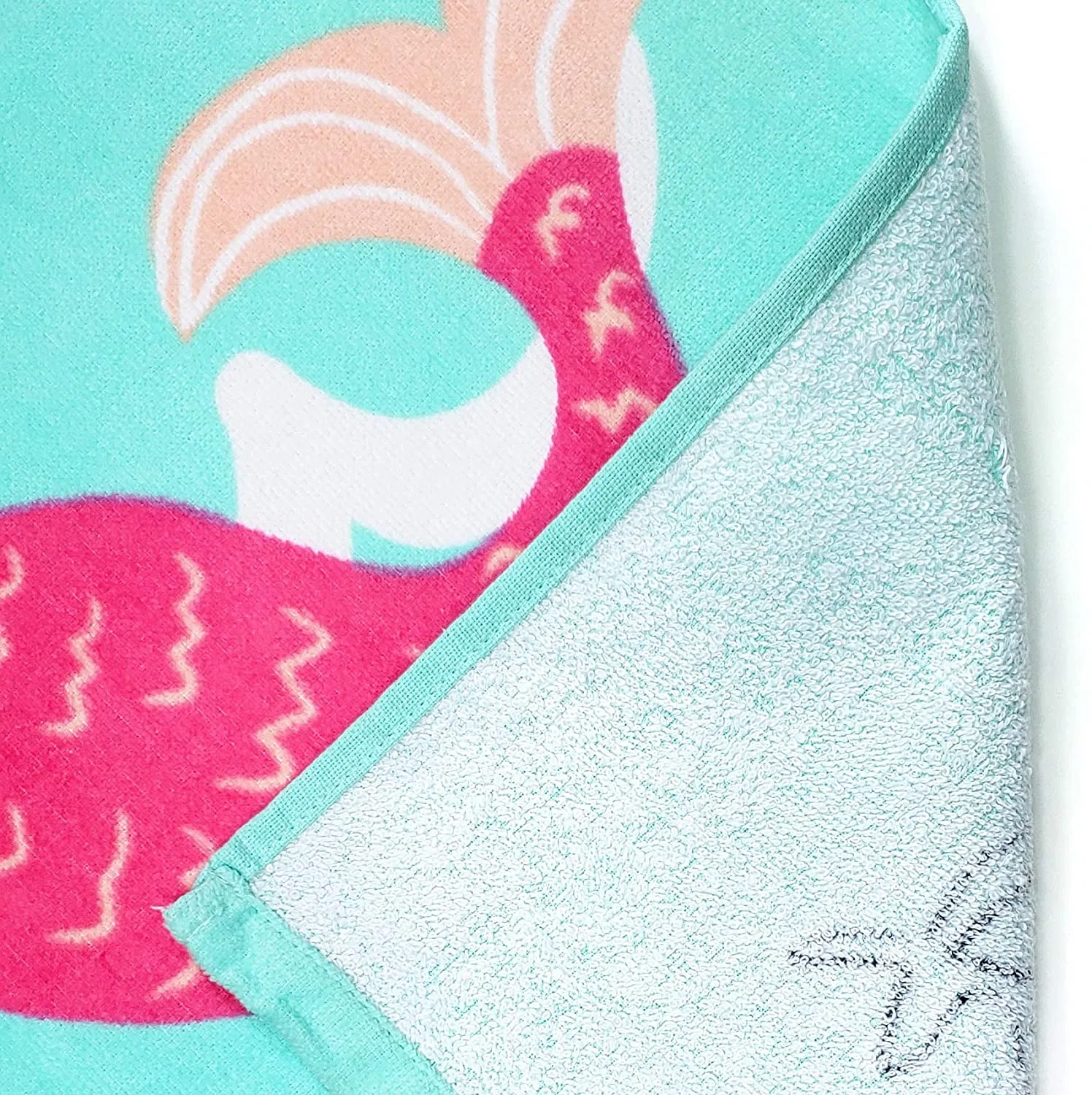 Personalized Beach Towels for Kids, 100% Absorbent Cotton, 30' X 60'', Custom Embroidered Name (Mermaid)