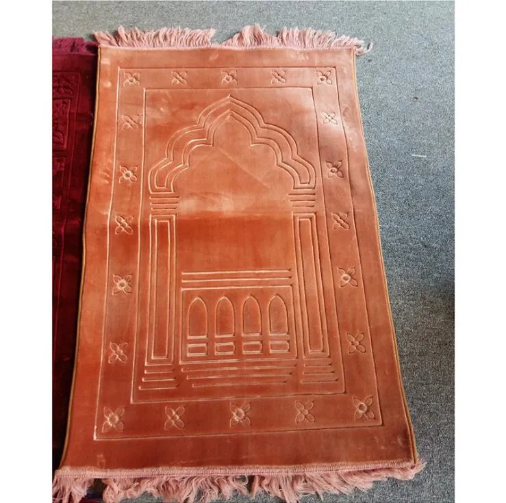 Polyester Mink Muslim Islamic Prayer Rug Prayer Carpet Prayer Mat