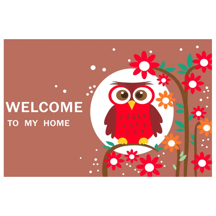 Popular Cartoon Custom Door Mat Household Carpet Toilet Entrance PVC Doormat