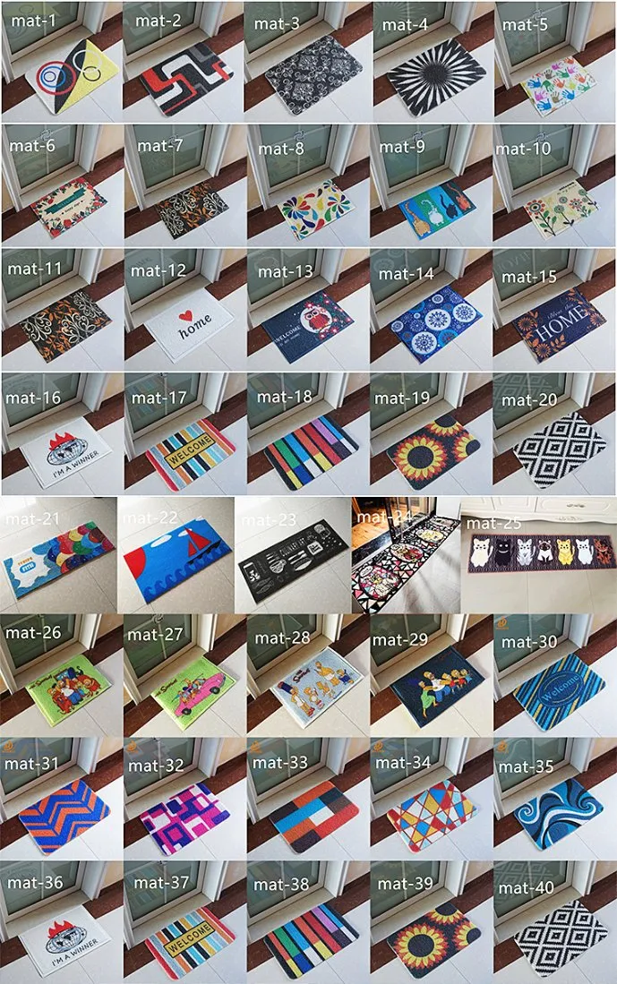 Popular Cartoon Custom Door Mat Household Carpet Toilet Entrance PVC Doormat