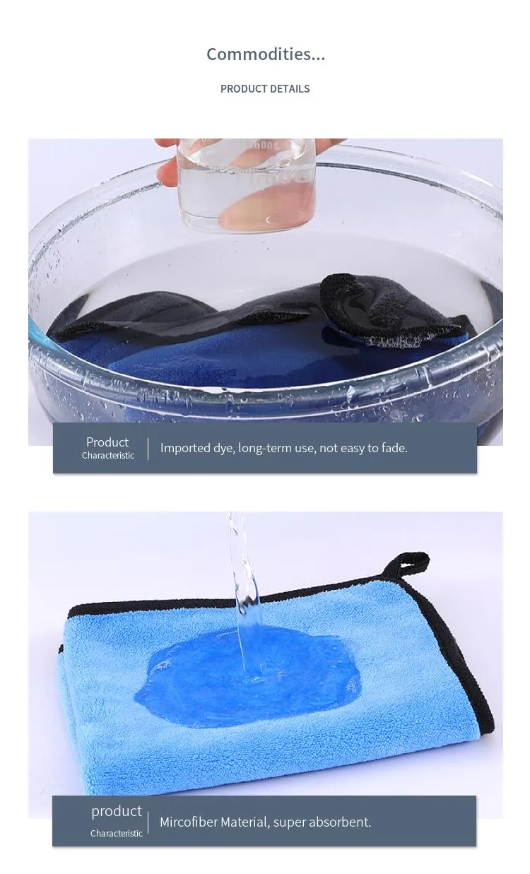 Quick Dry Car Detailing Wash Towel Microfiber Towel Car Cleaning Cloth