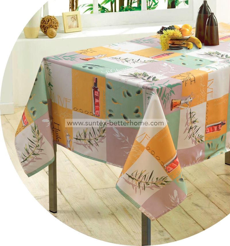 Rectangular Table Cloth Outdoor Table Cover Polyester Printed Tablecloth
