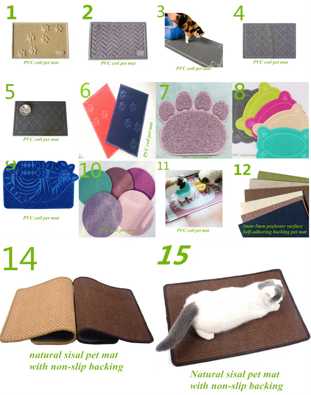 Scatter Control Premium Large Cat Litter Mat Litter Trapping Mat