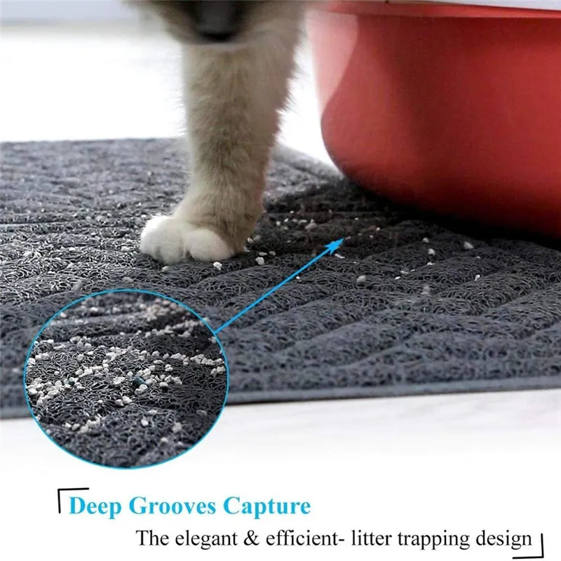 Scatter Control Premium Large Cat Litter Mat Litter Trapping Mat