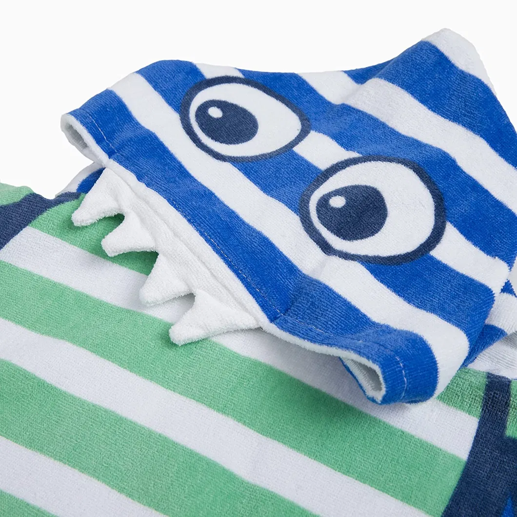 Small Shark Hooded Baby Towel - 100% Cotton Bath Towel