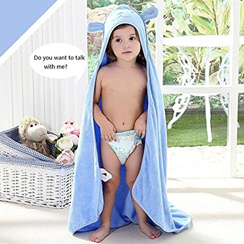 Soft and Thick 100% Cotton Baby Hooded Bath Towel Infant and Toddler