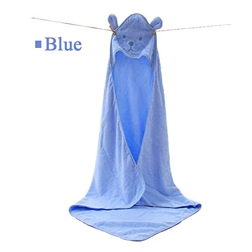 Soft and Thick 100% Cotton Baby Hooded Bath Towel Infant and Toddler