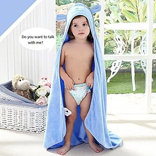 Soft and Thick 100% Cotton Baby Hooded Bath Towel Infant and Toddler