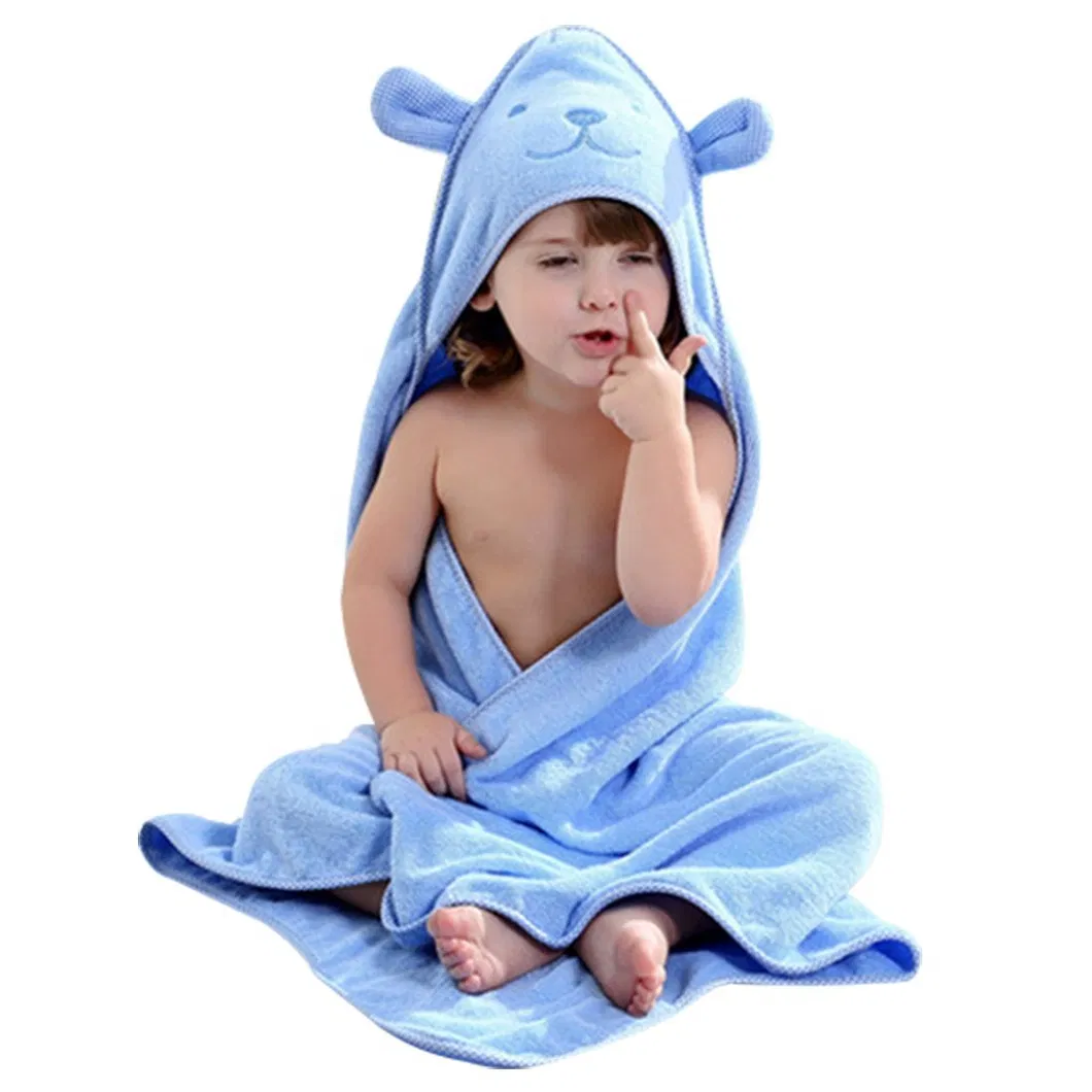 Soft and Thick 100% Cotton Baby Hooded Bath Towel Infant and Toddler