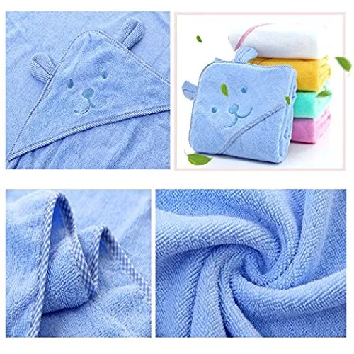 Soft and Thick 100% Cotton Baby Hooded Bath Towel Infant and Toddler