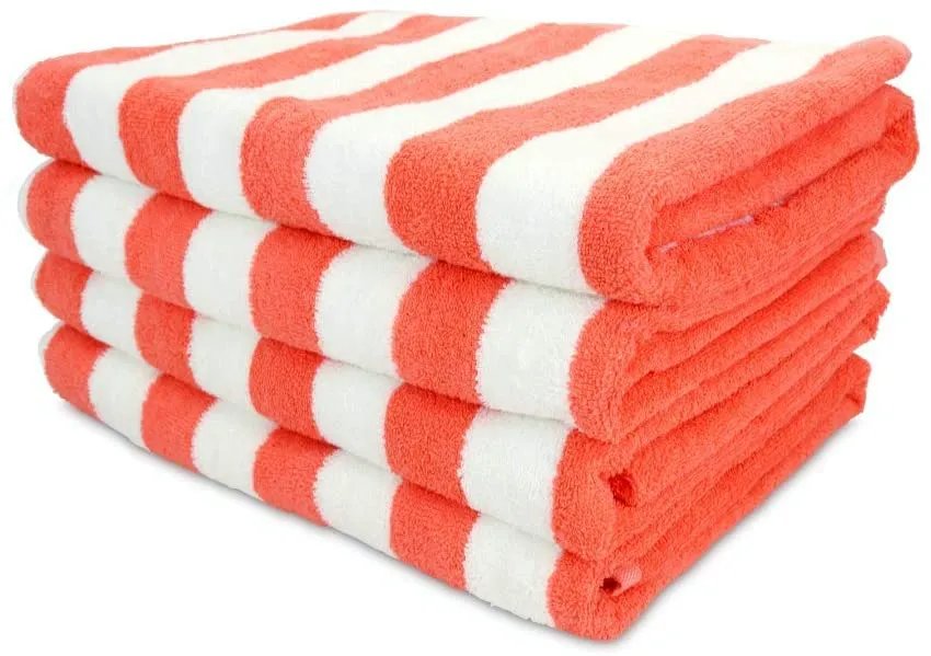 Striped Oversized Beach Towel Cotton Double Yarn Strength, Perfect Pool Beach Bath