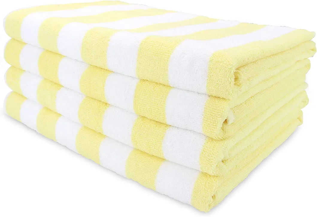 Striped Oversized Beach Towel Cotton Double Yarn Strength, Perfect Pool Beach Bath