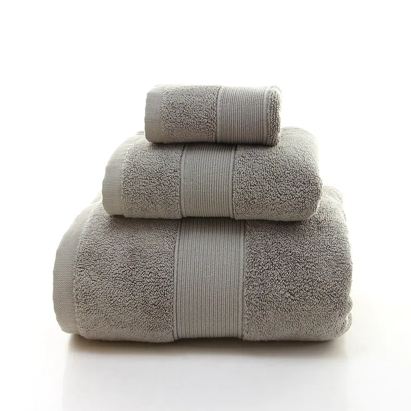 Supplier Luxury OEM Wholesale Bath Towel Hand Towel Set Plain Terry 100% Cotton Sports Towel Various Usage Hotel Face Towel