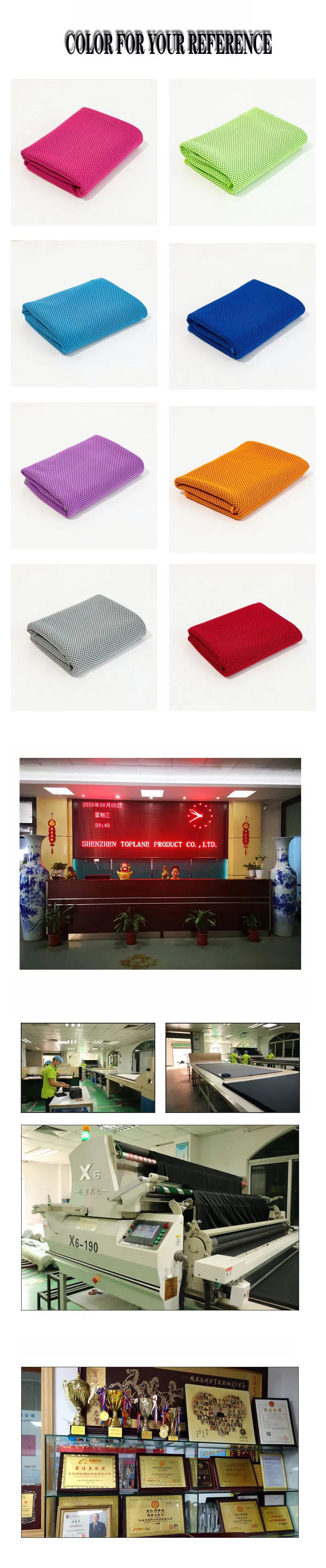 Sweat Absorption Custom Logo Printed Gym Cool Ice Cold Towel with Custom Package
