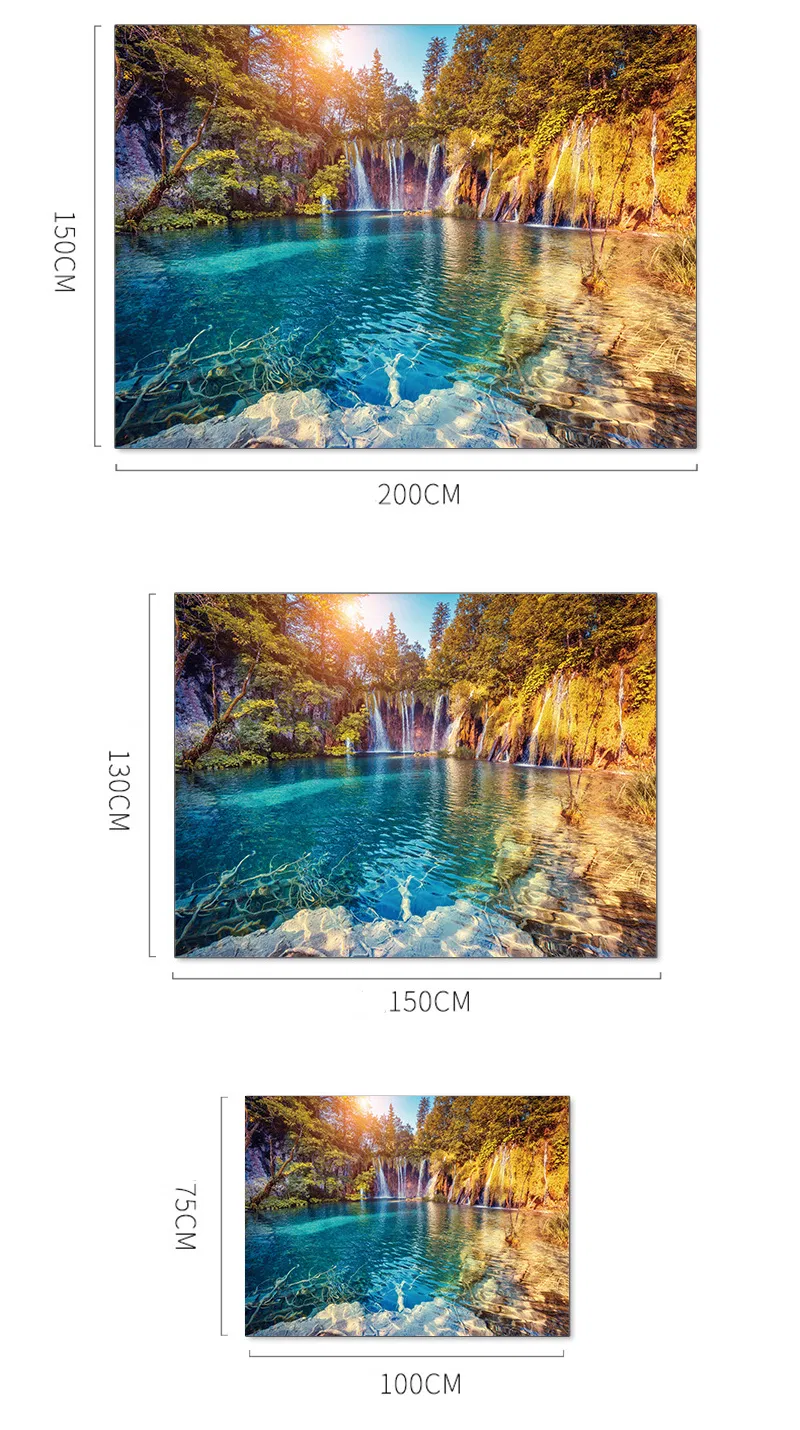 Trees Misty Forest Sunshine Through Wall Hanging Tapestry Nature Tapestry Landscape Hanging for Ceiling Hanging Room