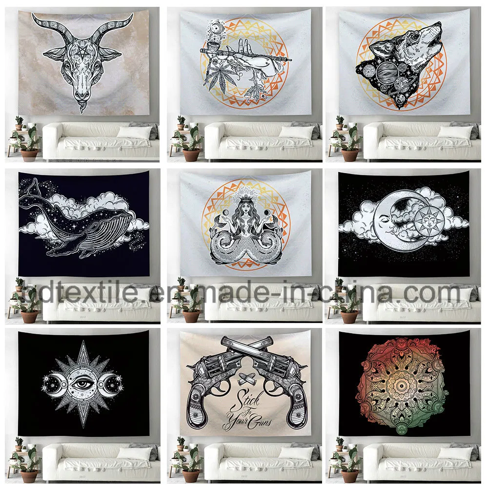 Wall Hanging Mandala Tapestry Colorful Elephant Hippy Bohemian Tapestry