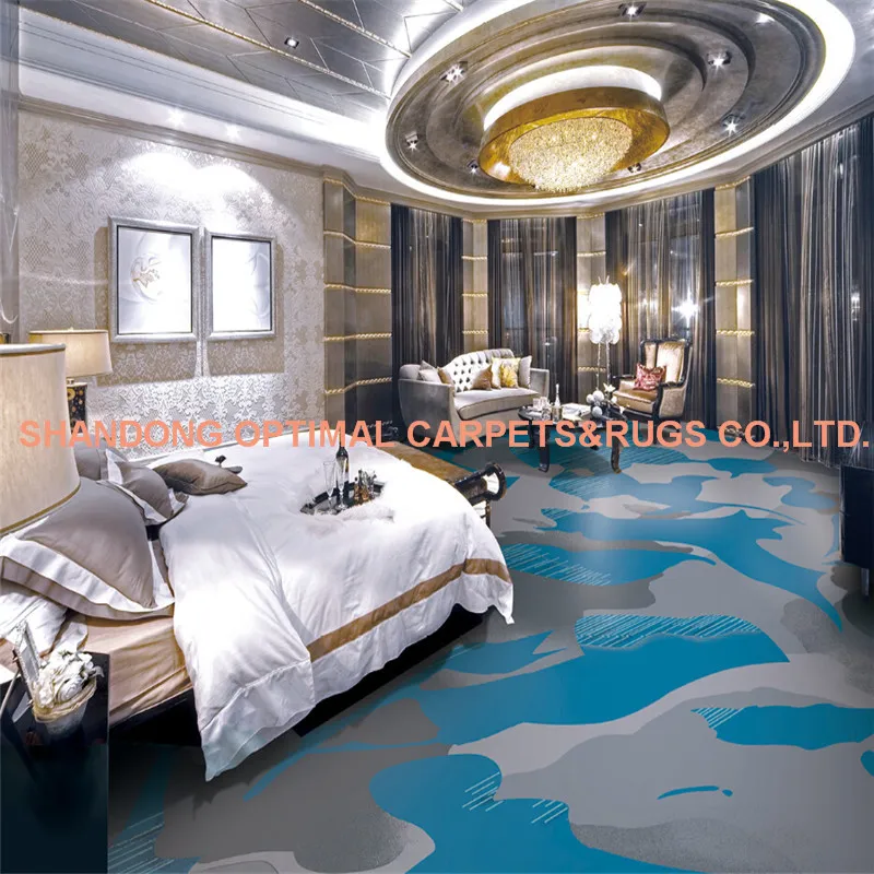 Wall to Wall Design Printed Carpet with Action Back for Hotel