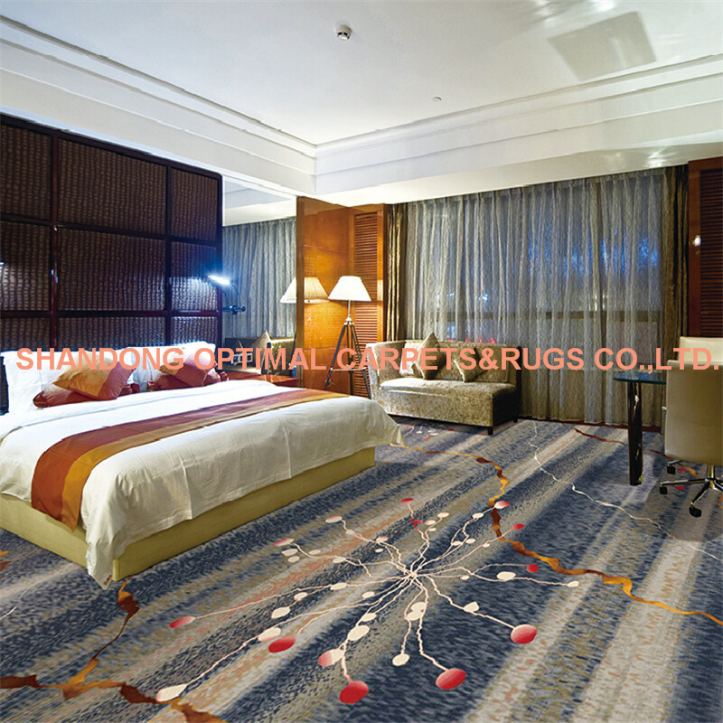 Wall to Wall Design Printed Carpet with Action Back for Hotel
