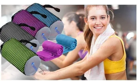 Wholesale Custom Embroidery Microfibre Sports Towel Whit Bag Microfiber Gym Towel Microfiber Towel