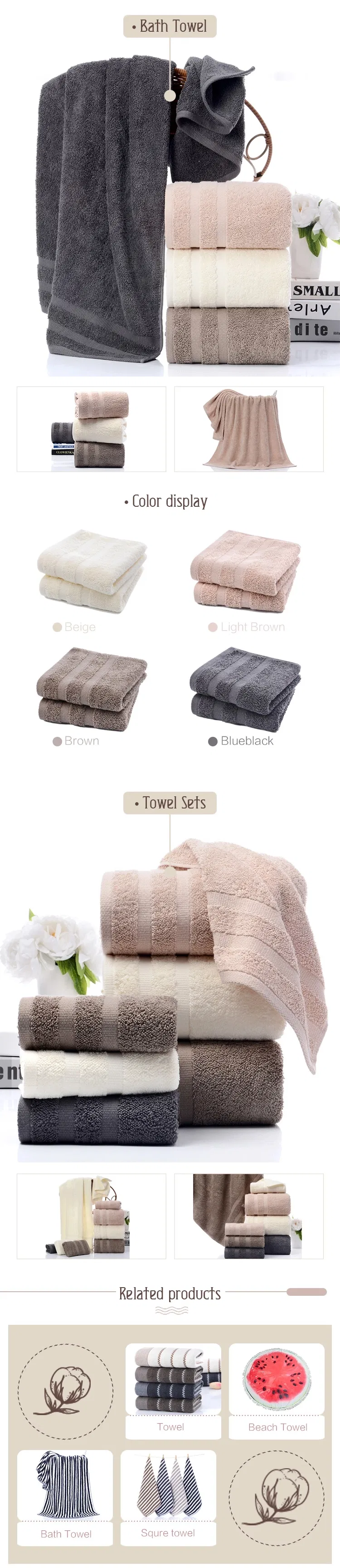 Wholesale Supplier Luxury Bath 600GSM Pure Organic Cotton Towels